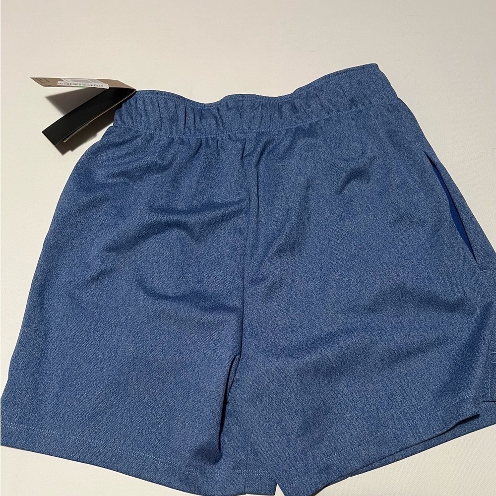 NWT NIKE Women's Large Running Yoga Shorts Blue with Draw String (F2) - Picture 6 of 7